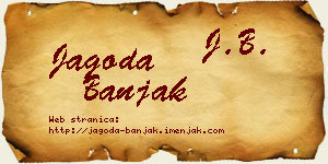 Jagoda Banjak vizit kartica